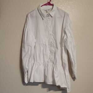 White Button-Up Women's Top